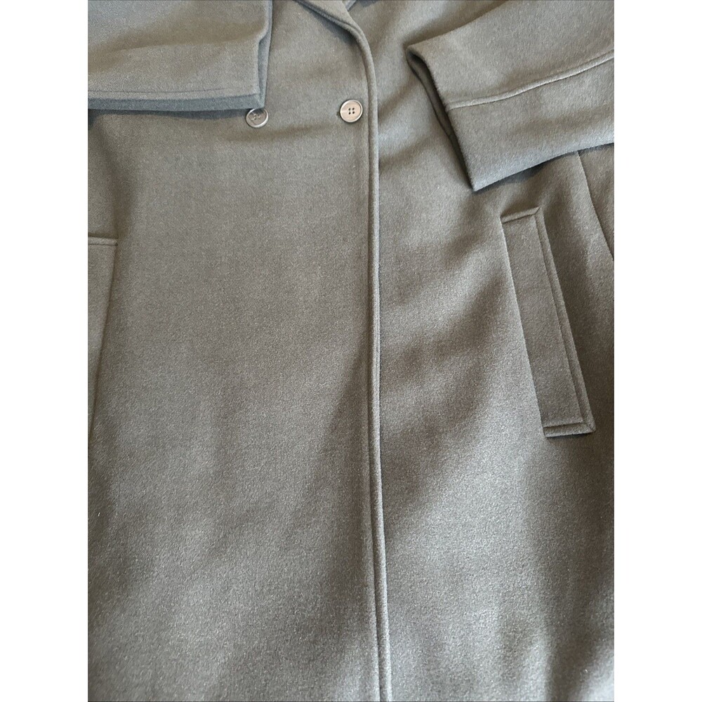 White Mark Women's Plus Size Classic Walker Coat Dark Olive Green 2X - Picture 7 of 10